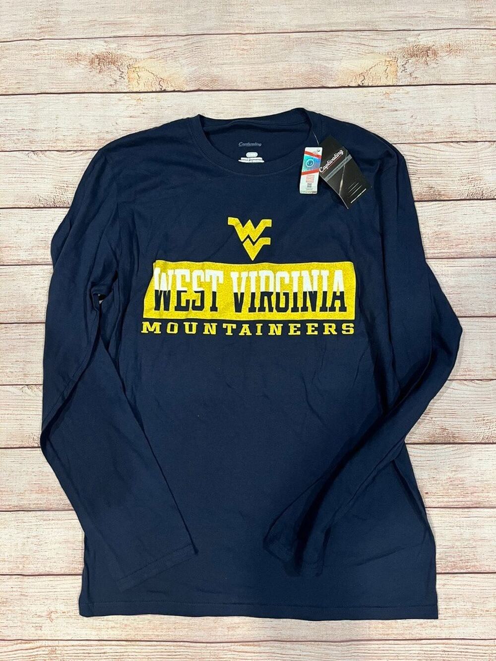 West Virginia Mountaineers Men’s Long Sleeve Shirt Size Medium Captivating-NWT